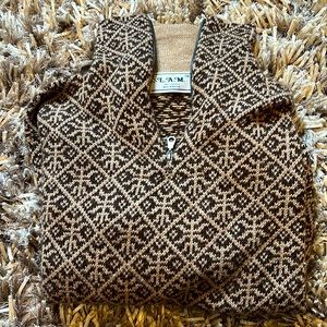 100% Alpaca Men’s Large Sweater Handmade in Bolivia